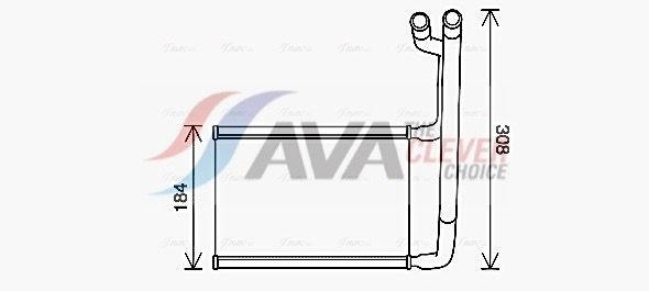FD6645 AVA Радіатор опалювача салону